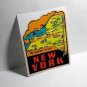 New York State Vintage Style Travel Decal / Vinyl Sticker, Luggage Label