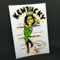 Kentucky Pin up, Vintage Style pinup DECAL, Vinyl STICKER