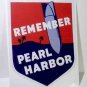 Remember Pearl Harbor Hawaii, Vintage Style WWII Travel Decal, Vinyl Sticker