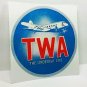 TWA Trans World Airlines Vintage Style Decal / Vinyl Sticker, Luggage Label
