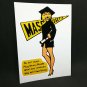 Massachusetts Pinup Vintage Style Travel Decal, Vinyl Pin Up Sticker