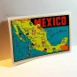 Map of Mexico Vintage Style Travel Decal / Vinyl Sticker, Luggage Label