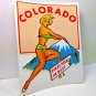 COLORADO Pinup Vintage Style Travel Decal, Vinyl Sticker, Luggage Label