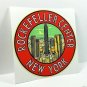ROCKEFELLER CENTER New York Vintage Style Travel Decal, Vinyl Luggage Sticker