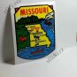 Missouri Vintage Style Travel Decal / Vinyl Sticker Luggage Label
