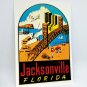 Jacksonville Florida Vintage Style Travel Decal, Vinyl Sticker, Luggage Label