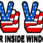 1960's Peace Sign Stickers, INSIDE GLASS / WINDOW, Retro Vintage Hippie Decal