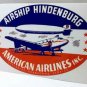 American Airlines Hindenburg Vintage Style Decal / Vinyl Sticker, Luggage Label