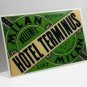 Hotel Terminus Milan Vintage Style Travel Decal / Vinyl Sticker, Luggage Label
