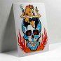 LADY LUCK MEETS HOT HEAD Vintage Style DECAL, Vinyl STICKER, rat rod, racing