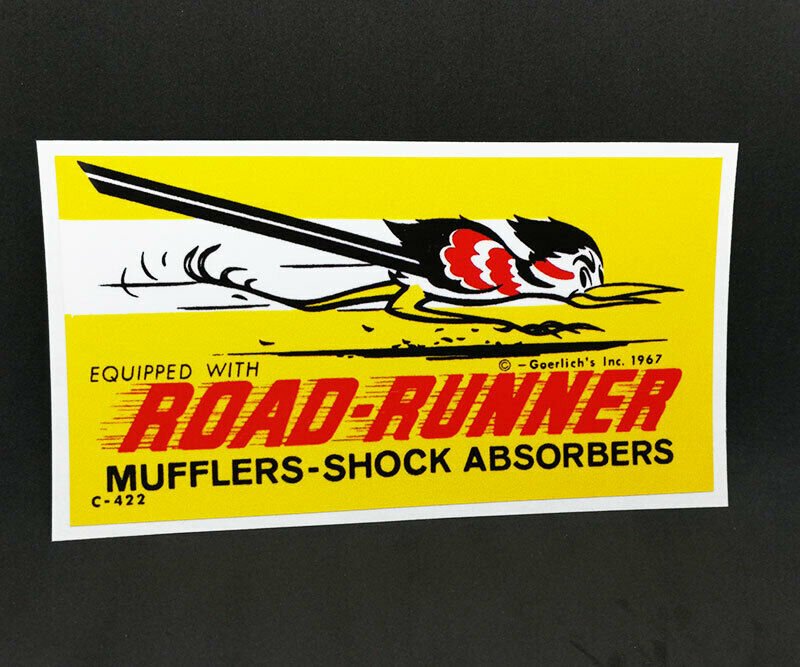 ROAD RUNNER Vintage Style DECAL, Vinyl STICKER, hot rod, rat rod, car racing