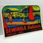 Seminole Indians Tamiami Trail Florida Vintage Style Travel Decal, Vinyl Sticker