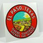 El Paso Texas Vintage Style Travel Decal / Vinyl Sticker, Luggage Label
