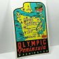 Olympic Peninsula Washington Vintage Style Travel Decal, Vinyl Sticker, label