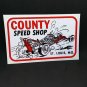COUNTY SPEED SHOP Vintage Style DECAL, Vinyl STICKER, rat rod, racing