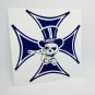 Iron Cross & Top Hat Skull DECAL, Vintage Style Vinyl Car STICKER, hot/rat rod