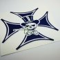 Iron Cross & Top Hat Skull DECAL, Vintage Style Vinyl Car STICKER, hot/rat rod