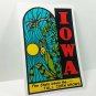 IOWA Vintage Style Travel Decal / Vinyl Sticker, Luggage Label