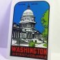 Washington D.C. Vintage Style Travel Decal / Vinyl Sticker, Luggage Label