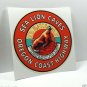 SEA LION CAVES OREGON Vintage Style Travel Decal, Vinyl STICKER, Luggage Label