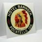Hotel Bannock Idaho Vintage Style Travel Decal / Vinyl Sticker, Luggage Label