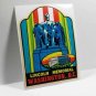 Lincoln Memorial Vintage Style Travel Decal, Vinyl Sticker, luggage label