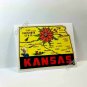KANSAS, Vintage Style Travel Decal / Vinyl Sticker, Luggage Label