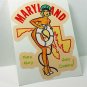 MARYLAND Nautical Pinup Vintage Style Travel Decal, Vinyl Sticker, Luggage Label