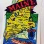 Maine Vintage Style Travel Decal / Vinyl Sticker, Luggage Label