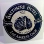 Baltimore Hotel Los Angeles Old Style Travel Decal / Vinyl Sticker,Luggage Label