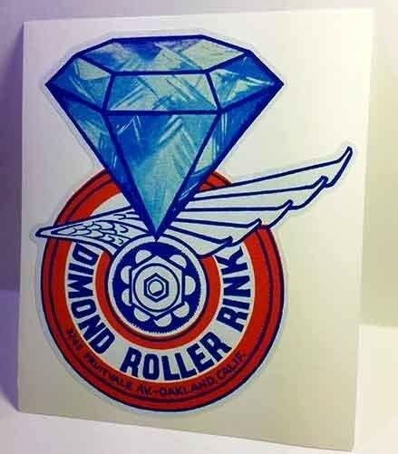 Dimond Roller Rink Vintage Style Decal / Vinyl Sticker
