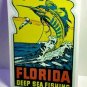 Florida Deep Sea Fishing Vintage Style Travel Decal / Vinyl Luggage Sticker
