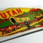 UTAH The Beehive State, Vintage Style Travel Decal, Vinyl Sticker, luggage label