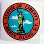 New York City Statue of Liberty Vintage Style Round Travel Decal / Vinyl Sticker