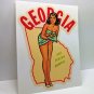 GEORGIA Pinup Vintage Style Travel Decal, Vinyl Sticker, Luggage Label