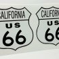 3" CALIFORNIA ROUTE 66 Vintage Style DECALS, Vinyl STICKERS, rat rod, racing