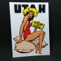 UTAH PINUP DECAL, Vintage Style Vinyl Sticker, Sugar for Sale, Luggage Label