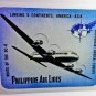 Philippine Air Lines Vintage Style Travel Decal / Vinyl Sticker, Luggage Label