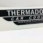 Black THERMADOR White Letters Car Cooler STICKER, evaporative swamp cooler decal