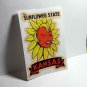 KANSAS Sunflower State Vintage Style Travel Decal, Vinyl Sticker, luggage label