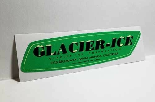 GLACIER ICE Car Cooler Sticker, evaporative swamp cooler decal, thermador