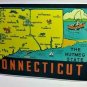 Connecticut Vintage Style Travel Decal / Vinyl Sticker, Luggage Label