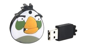 White fancy bird Flash Drive