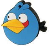 Blue fancy bird USB Flash Drive