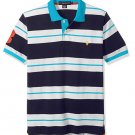 New Men's US Polo Assn Navy Blue & White Striped Polo Shirt - Size XL - NWT