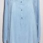 Women's Blue Denim Chambray Long Sleeve Shirt Tunic Dress sz Medium 100% Cotton