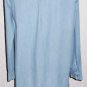 Women's Blue Denim Chambray Long Sleeve Shirt Tunic Dress sz Medium 100% Cotton