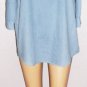 Women's Blue Denim Chambray Long Sleeve Shirt Tunic Dress sz Medium 100% Cotton