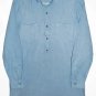 Women's Blue Denim Chambray Long Sleeve Shirt Tunic Dress sz Medium 100% Cotton