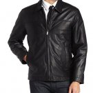 NWT Perry Ellis Men's Lambskin Leather Open-Bottom Jacket sz Medium